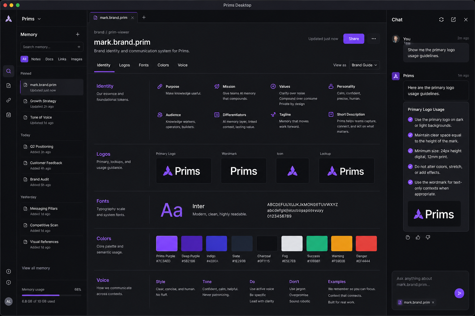 Brand prim viewer